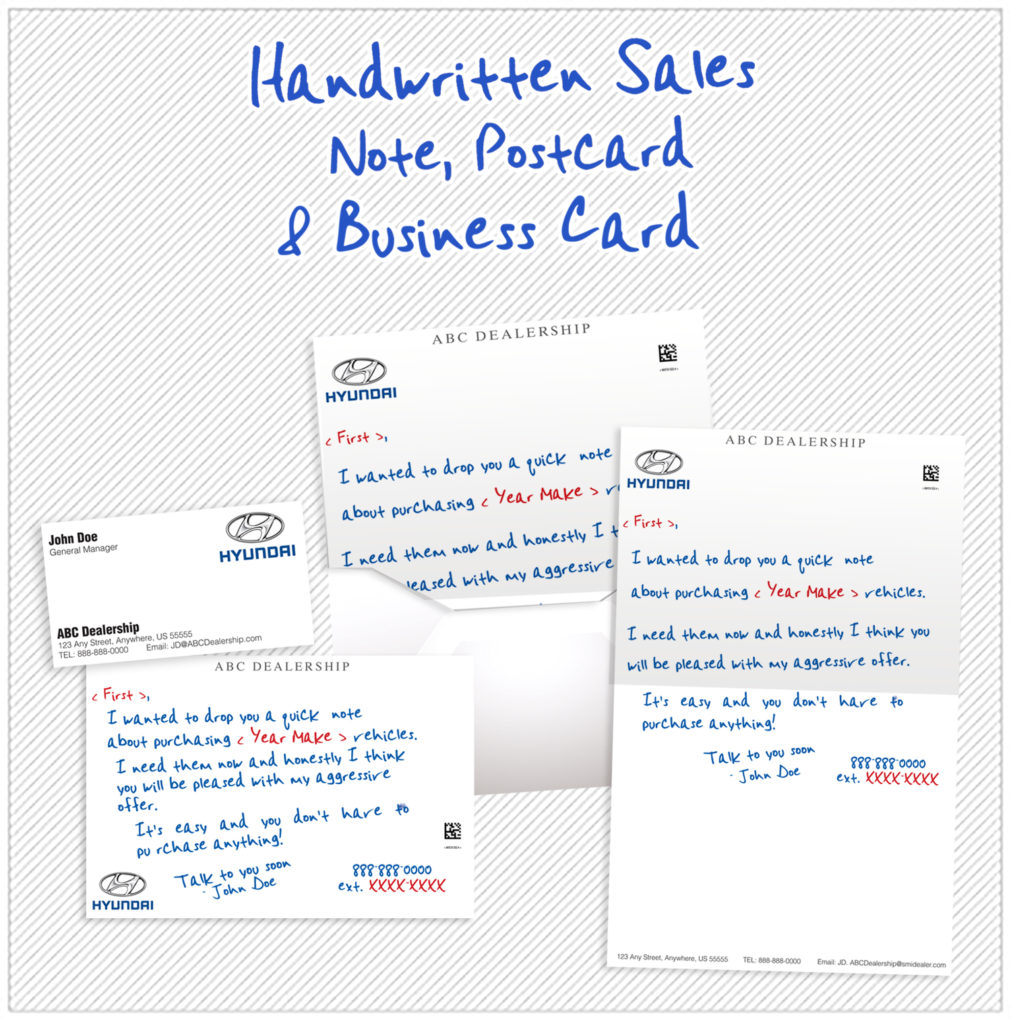 Handwritten Sales Note