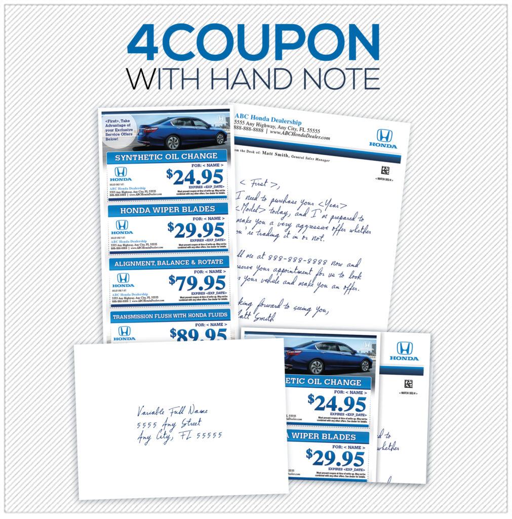 4 coupon with hand note