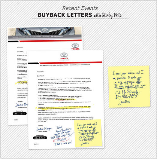 Recent Events Buy Back Letters