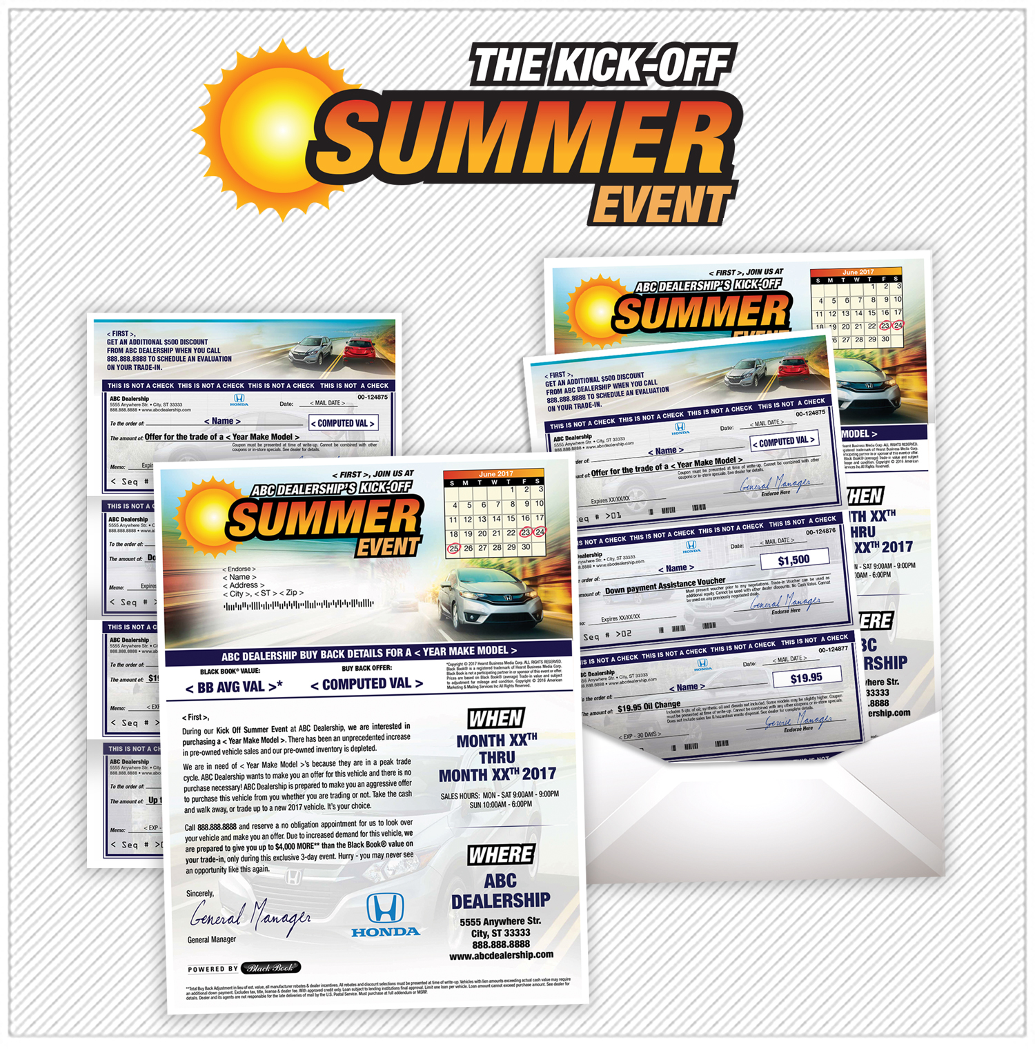 Summer Kick Off check flyer